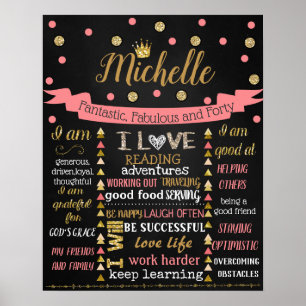 Affiche Adulte Anniversaire cassé gâteau panneau d'affiche