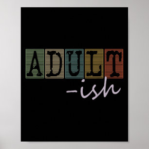 Affiche Adultish Funny Sayes Vintage Style Graphic Novel