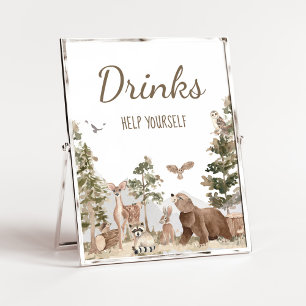 Affiche Adventure Attend Bois Animaux Boissons