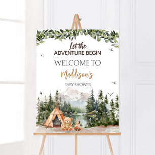 Affiche Adventure Await Mountain Welcome