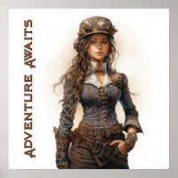 Adventure Await Steampunk Jeune femme