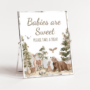 Affiche Adventure Await Woodland Animaux Les bébés sont do