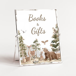 Affiche Adventure Await Woodland Animaux Livres et Cadeaux