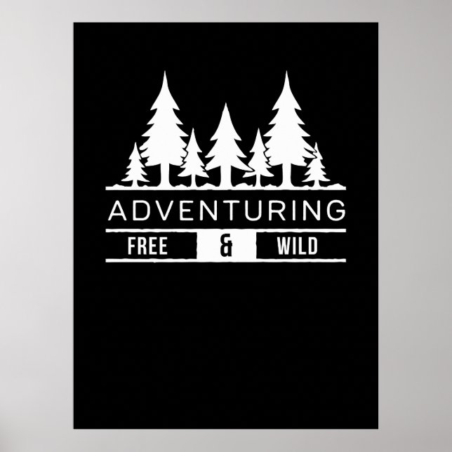 Affiche Adventure Forest Pines Nature sauvage et libre Des (Devant)
