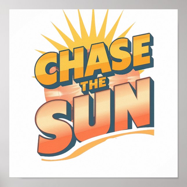 Affiche Adventurous Travel and Sunshine Slogan (Devant)