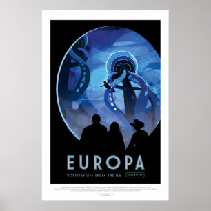 Affiche Advert Tourisme spatial - Visite de Jupiter Moon E