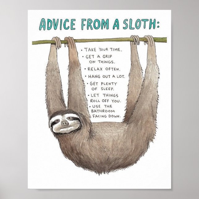Affiche Advice from a sloth art (Devant)