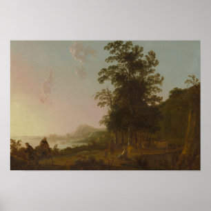 Affiche Aelbert Cuyp - Paysage avec le vol vers l'Egypte