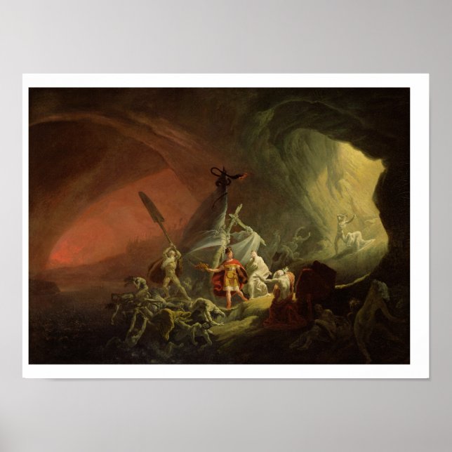 Affiche Aeneas et le Sibyl, c.1800 (huile sur toile) (Devant)