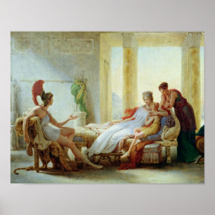 Affiche Aeneas indiquant le Dido de la catastrophe chez