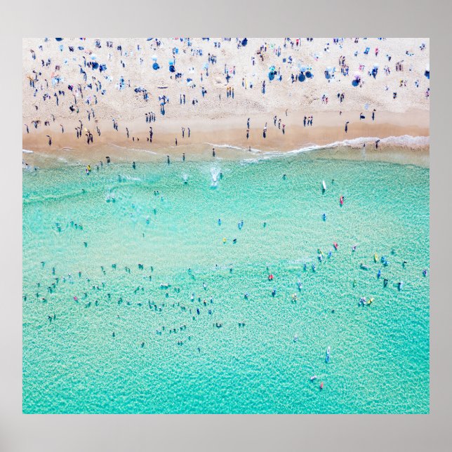 Affiche Aerial Bondi Beach, Sydney, été. (Devant)