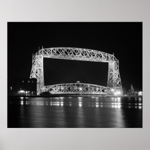 Affiche Aéronef Lift Bridge photo noir et blanc