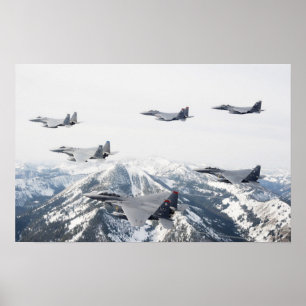 Affiche Aéronefs de l'aigle de frappe F-15