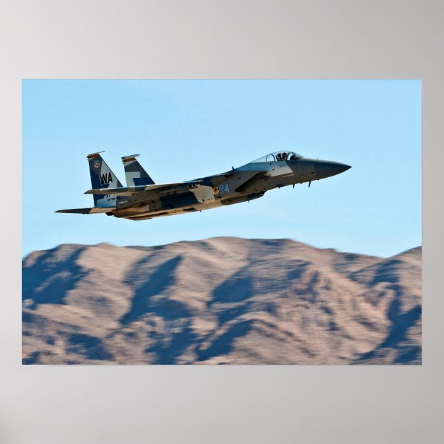Affiche Aéronefs de l'aigle de frappe F-15 (Devant)