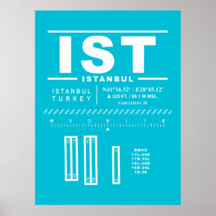 Affiche Aéroport d'Istanbul IST 