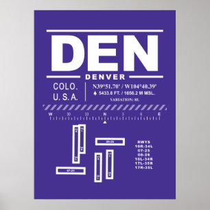 Affiche Aéroport international de Denver DEN