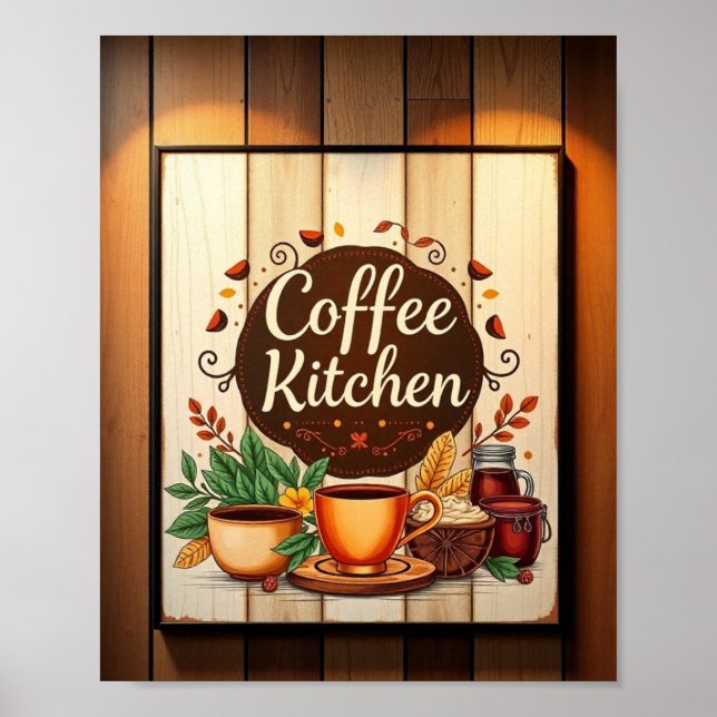 Affiche Aesthetic Coffee Kitchen Minimalist Wall Art (Devant)