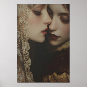 Affiche Aesthetic Lesbienne Imprimé d'Art Dark Romance