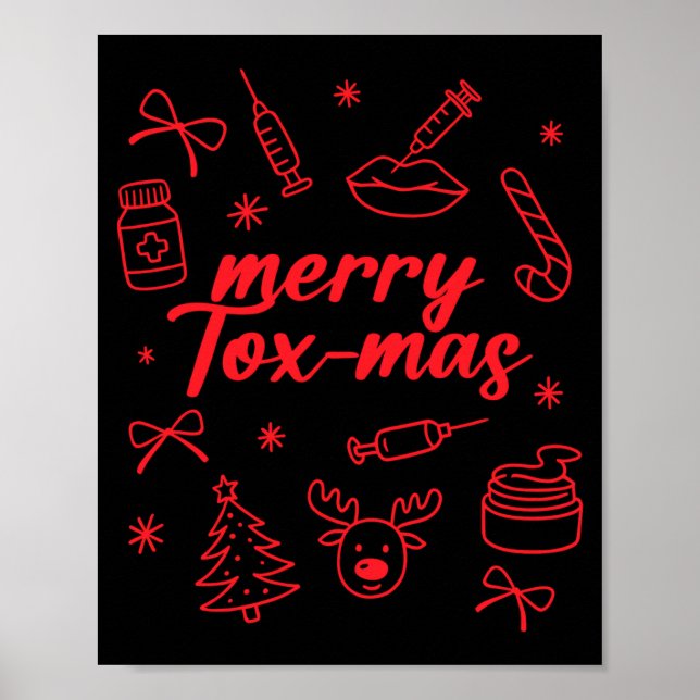 Affiche Aesthetic Nurse Injector Botox Er Xmas Merry Tox-m (Devant)