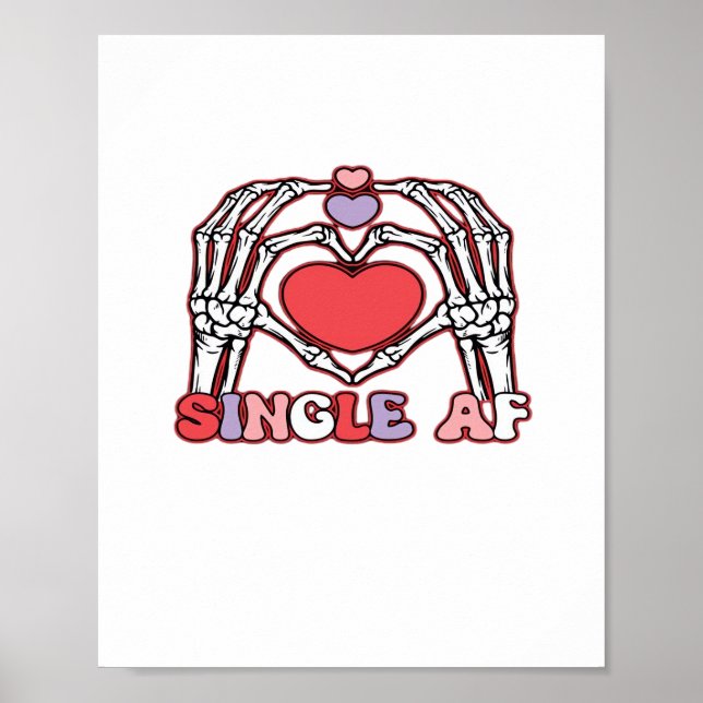 Affiche Af Skeleton Mains Valentines Classic (Devant)