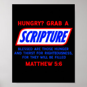 Affiche Affamé_ Saisir Un Verset De La Bible Célèbre Drôle