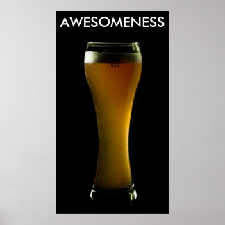 Affiche AFFICHAGE de bière AWESOMESS