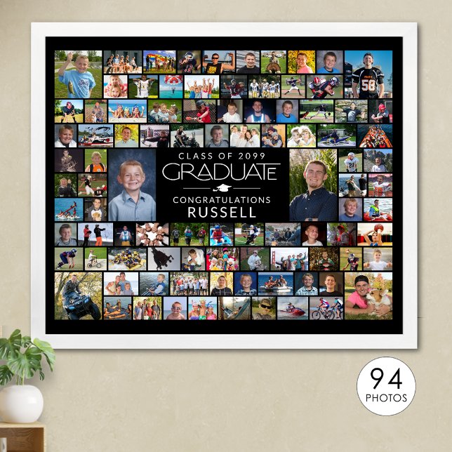 Affiche Affichage de collage de photos Modern Graduate 94 (Créateur téléchargé)