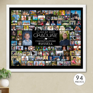 Affiche Affichage de collage de photos pour diplômé modern