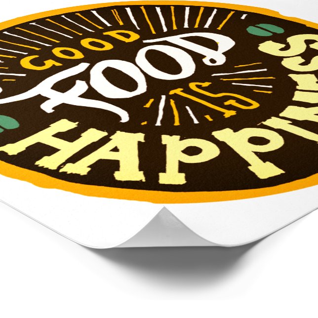 AFFICHE AFFICHAGE DE TYPOGRAPHIE ALIMENTAIRE (Coin)