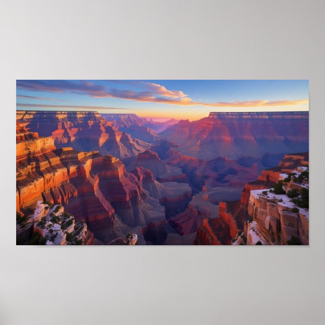 Affiche Affichage du matin de l'affiche du Grand Canyon (Devant)