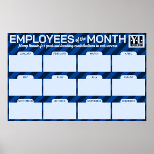 Affiche Affichage photo de l'employé du mois multiple