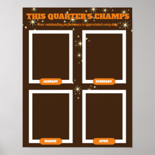 Affiche Affichage photo trimestriel de la reconnaissance d