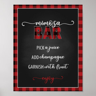 Affiche Affiche/Écriteau 20x25 cm Mimosa Bar Flannel Fling