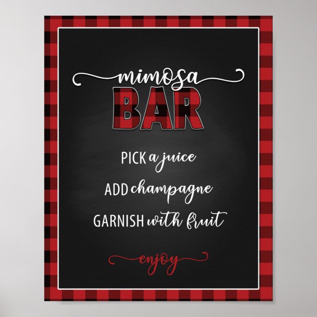 Affiche Affiche/Écriteau 20x25 cm Mimosa Bar Flannel Fling (Devant)