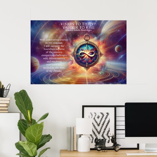 AFFICHE - AFFICHE VTVR-ABSTRACTCOMPASS1A (Bureau à domicile)