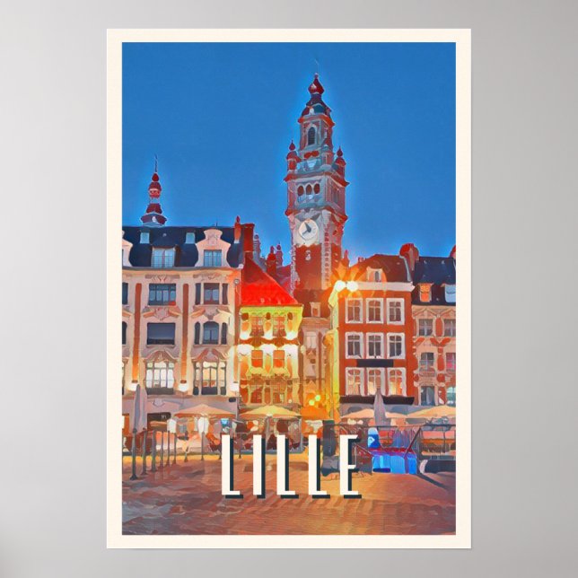 Affiche Afficher Lille Photo Vintage (Devant)