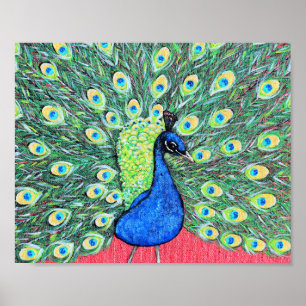 Affiche Afficher Peacock Peainting