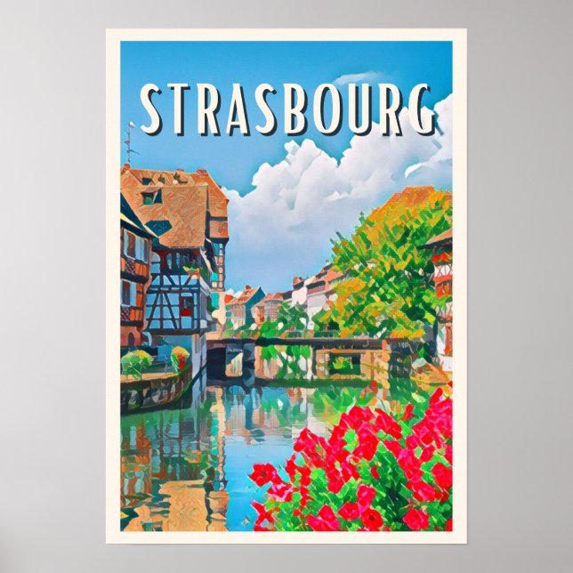 Affiche Afficher Strasbourg Photo Vintage (Devant)
