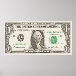 Affiche Afficher vos couleurs - Dollar US