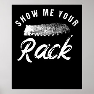Affiche Afficher Votre Rack Amour Fumé BBQ Ribs