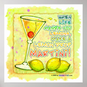 Affiche Affiches, copies - baisse de citron Martini