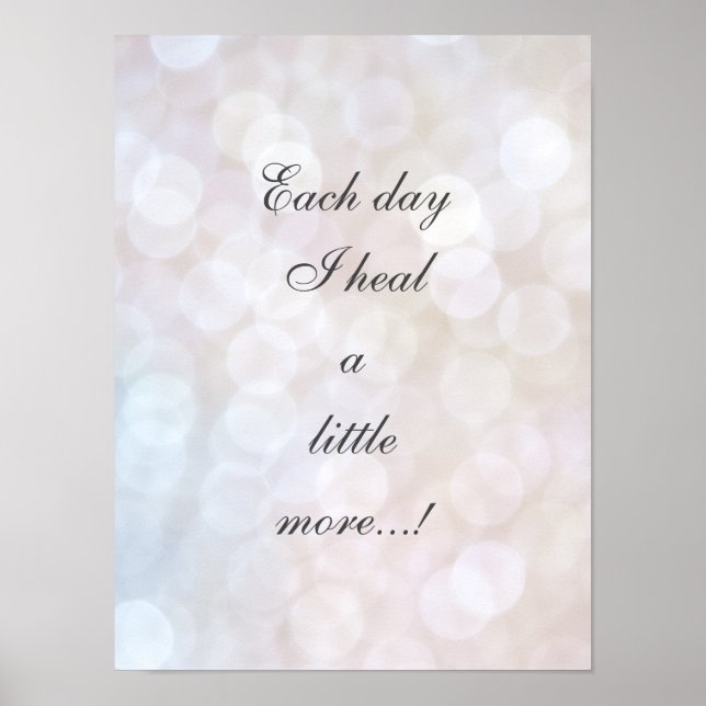 Affiche Affirmation de guérison (Devant)