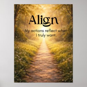 Affiche Affirmation de mentalité pour un espace de bien-êt