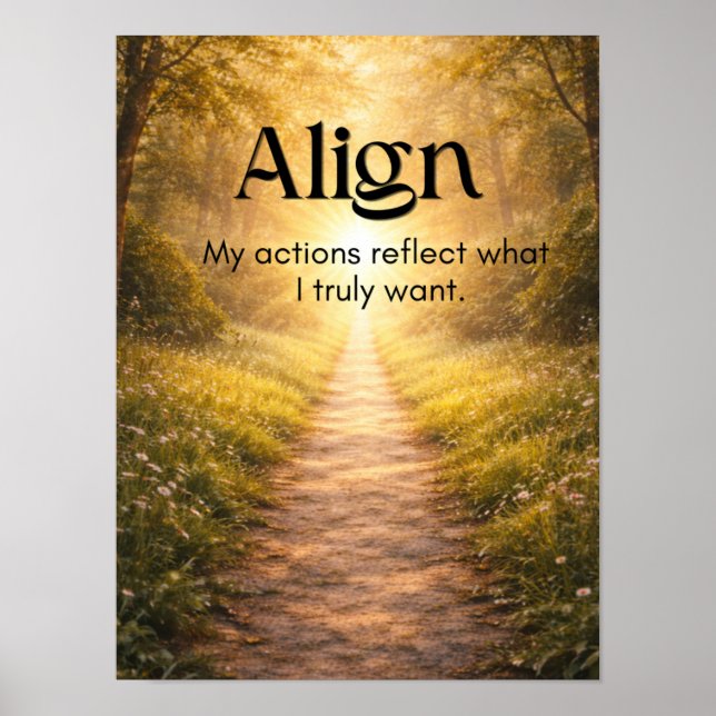 Affiche Affirmation de mentalité pour un espace de bien-êt (Devant)
