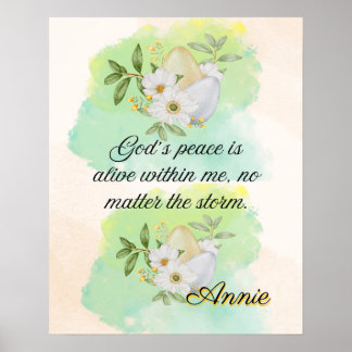 Affiche Affirmation Faith: God's Peace Is Alive Within Me