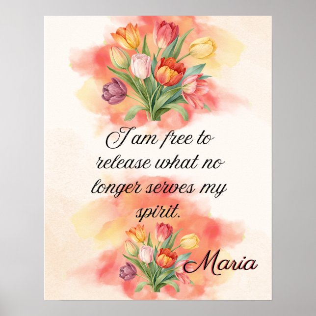 Affiche Affirmation Faith: I Am Free To Release  (Devant)