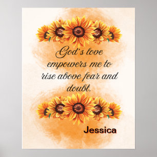 Affiche Affirmation Foi : L'amour de Dieu me donne du pouv