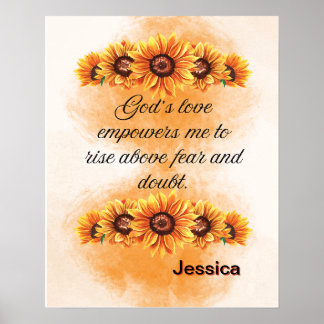 Affiche Affirmation Foi : L'amour de Dieu me donne du pouv