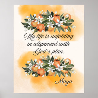Affiche Affirmation Foi : Ma vie se déroule