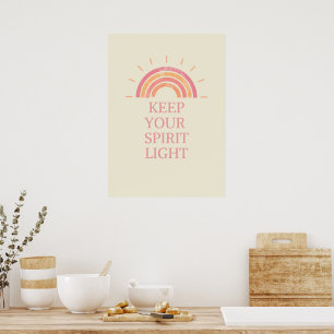 Affiche Affirmation Inspirante – Gardez Votre Esprit Léger